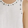 Maglietta con spalline e borchie Maglietta con spalline e borchie