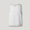 Maglietta con spalline e borchie Maglietta con spalline e borchie