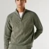 Maglione a collo alto con mezza zip