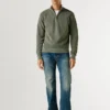 Maglione a collo alto con mezza zip