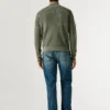 Maglione a collo alto con mezza zip