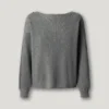 Maglione a costine con scollo a barchetta Maglione a costine con scollo a barchetta