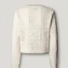 Maglione a maglia traforata con collo rotondo Maglione a maglia traforata con collo rotondo