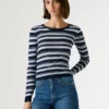 Maglione a righe a costine Maglione a righe a costine