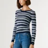 Maglione a righe a costine Maglione a righe a costine