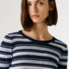 Maglione a righe a costine Maglione a righe a costine