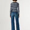 Maglione a righe a costine Maglione a righe a costine