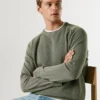 Maglione girocollo in piqué Maglione girocollo in piqué