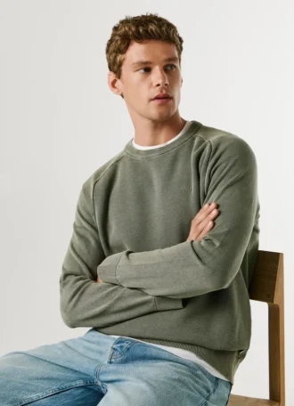 Maglione girocollo in piqué