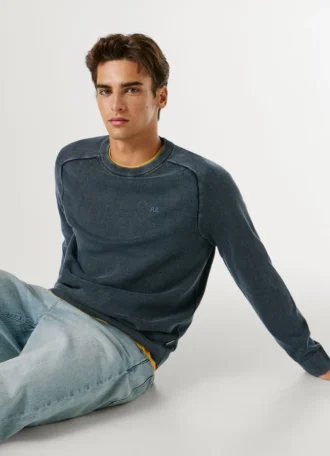 Maglione girocollo in piqué