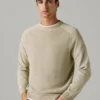 Maglione girocollo in piqué Maglione girocollo in piqué