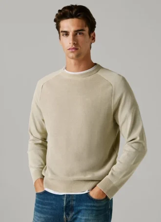 Maglione girocollo in piqué