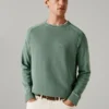 Maglione girocollo in piqué Maglione girocollo in piqué