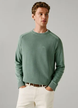 Maglione girocollo in piqué