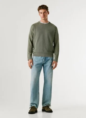 Maglione girocollo in piqué