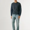 Maglione girocollo in piqué Maglione girocollo in piqué