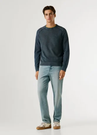 Maglione girocollo in piqué