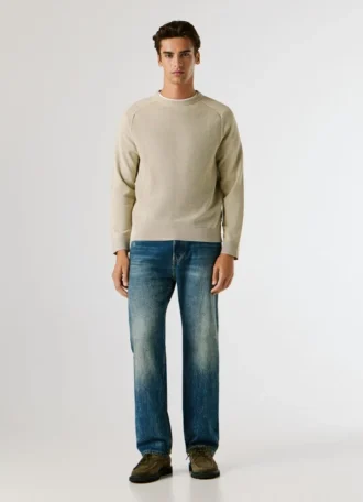 Maglione girocollo in piqué