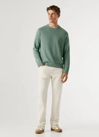 Maglione girocollo in piqué