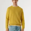 Maglione girocollo in piqué Maglione girocollo in piqué