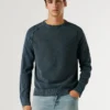 Maglione girocollo in piqué Maglione girocollo in piqué