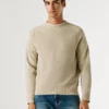 Maglione girocollo in piqué Maglione girocollo in piqué