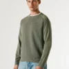 Maglione girocollo in piqué Maglione girocollo in piqué