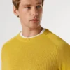Maglione girocollo in piqué Maglione girocollo in piqué