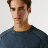 Maglione girocollo in piqué Maglione girocollo in piqué