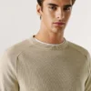 Maglione girocollo in piqué Maglione girocollo in piqué