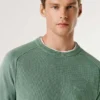 Maglione girocollo in piqué Maglione girocollo in piqué