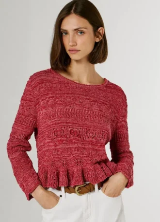 Maglione girocollo Mouliné