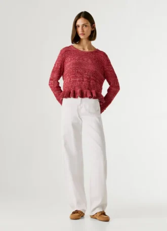 Maglione girocollo Mouliné