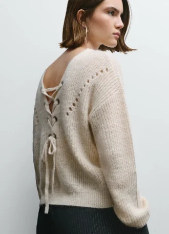 Maglione in maglia con scollo a V