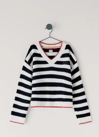 Maglione in maglia con scollo a V