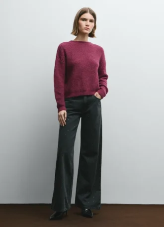 Maglione in maglia con scollo a V