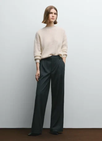 Maglione in maglia con scollo a V