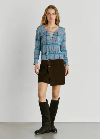 Maglione in maglia con scollo a V