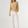 Maglione traforato con scollo a V Maglione traforato con scollo a V