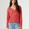 Maglione traforato con scollo a V Maglione traforato con scollo a V