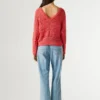 Maglione traforato con scollo a V Maglione traforato con scollo a V