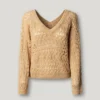 Maglione traforato con scollo a V Maglione traforato con scollo a V