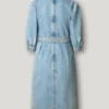 Miniabito in denim con scollo a V
