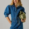 Miniabito in denim dalla vestibilità regolare