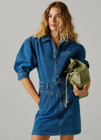 Miniabito in denim dalla vestibilità regolare