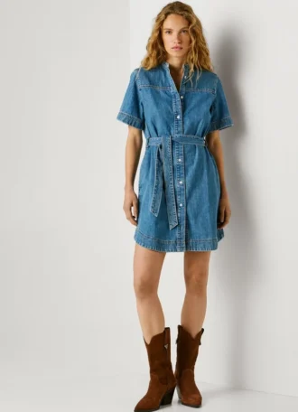 Miniabito in denim dalla vestibilità regolare