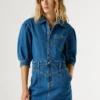 Miniabito in denim dalla vestibilità regolare