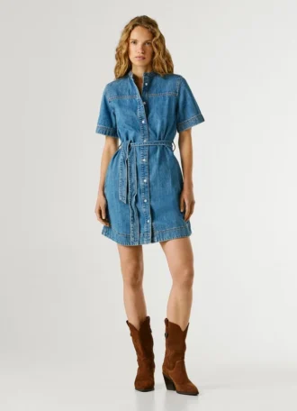 Miniabito in denim dalla vestibilità regolare