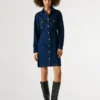 Miniabito in denim dalla vestibilità regolare Miniabito in denim dalla vestibilità regolare