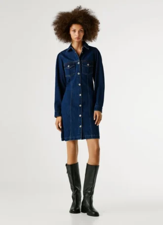 Miniabito in denim dalla vestibilità regolare